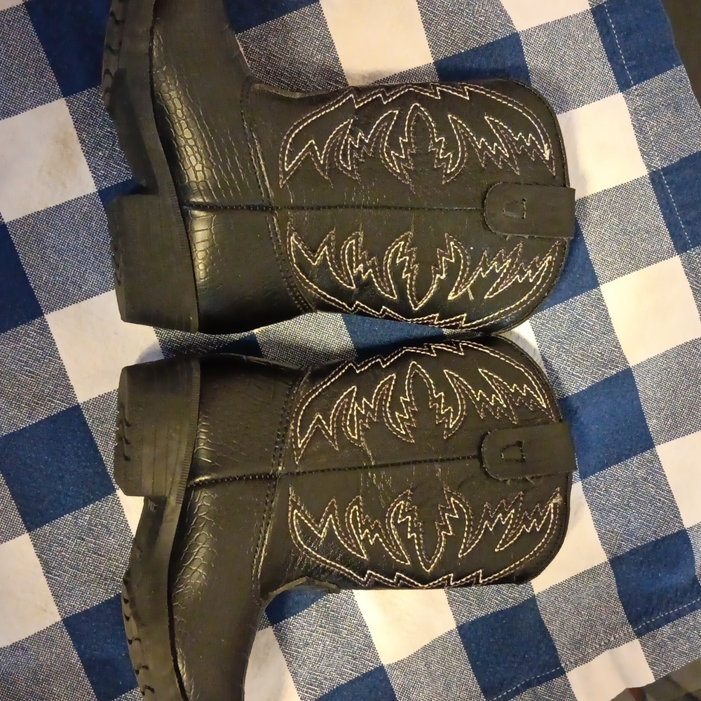 Smartfit size 7 black toddler cowboy boots - Picture 8 of 8